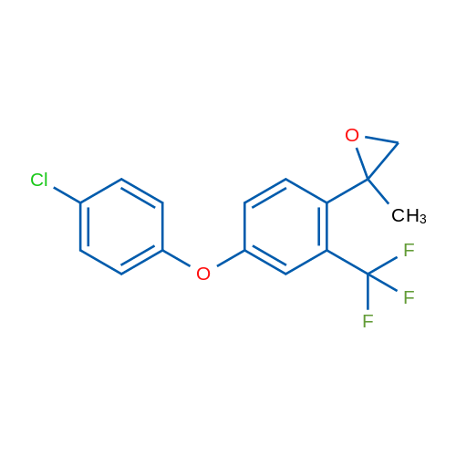 2-(4-(4-Chlorophenoxy)-2-(trifluoromethyl)phenyl)-2-methyloxirane 250mg