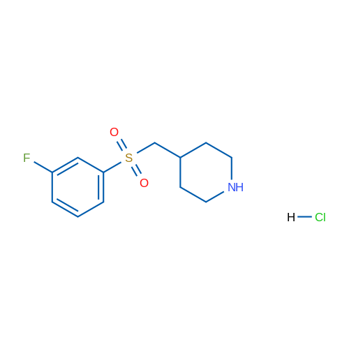 4-(((3-Fluorophenyl)sulfonyl)methyl)piperidine hydrochloride 250mg