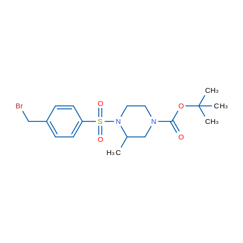 tert-Butyl 4-((4-(bromomethyl)phenyl)sulfonyl)-3-methylpiperazine-1-carboxylate 1g