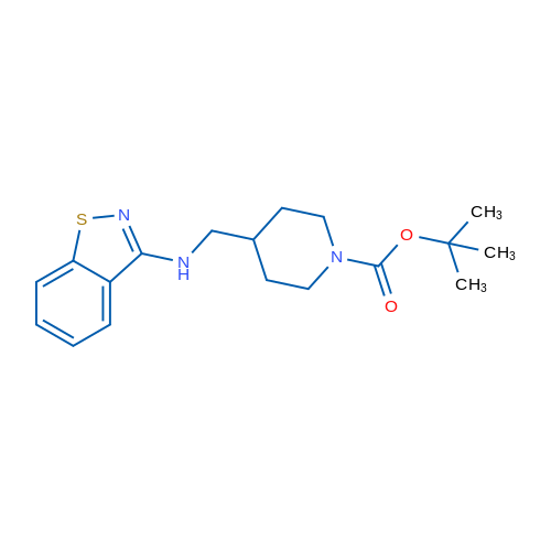 tert-Butyl 4-((benzo[d]isothiazol-3-ylamino)methyl)piperidine-1-carboxylate 1g