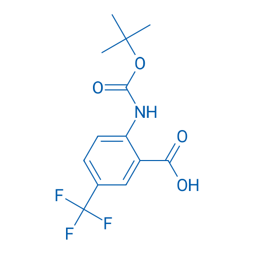 2-((tert-Butoxycarbonyl)amino)-5-(trifluoromethyl)benzoic acid 250mg