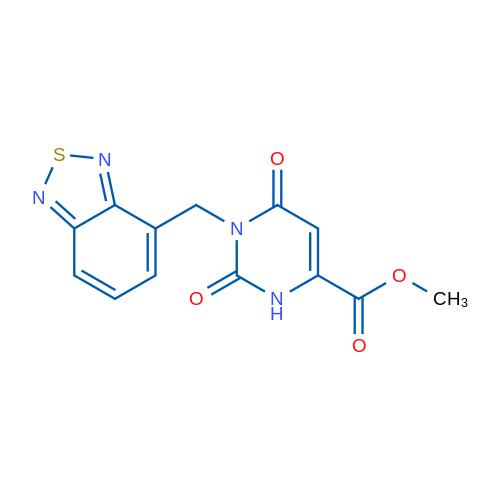 Methyl 1-[(2,1,3-benzothiadiazol-4-yl)methyl]-2,6-dioxo-1,2,3,6-tetrahydropyrimidine-4-carboxylate 1g