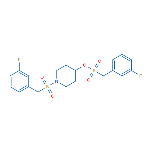 1-((3-Fluorobenzyl)sulfonyl)piperidin-4-yl (3-fluorophenyl)methanesulfonate 1g