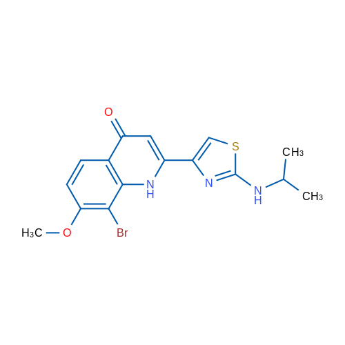 8-Bromo-2-(2-(isopropylamino)thiazol-4-yl)-7-methoxyquinolin-4(1H)-one 1g