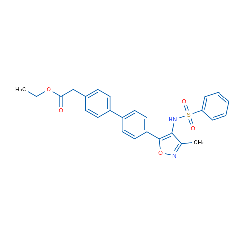 Ethyl 2-(4'-(3-methyl-4-(phenylsulfonamido)isoxazol-5-yl)-[1,1'-biphenyl]-4-yl)acetate 1g