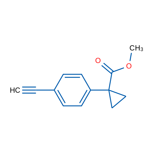 Methyl 1-(4-ethynylphenyl)cyclopropanecarboxylate 250mg