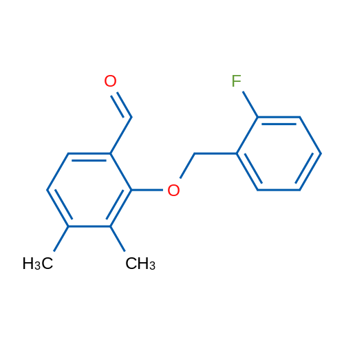 2-((2-Fluorobenzyl)oxy)-3,4-dimethylbenzaldehyde 1g