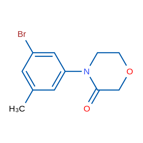 4-(3-Bromo-5-methyl-phenyl)-morpholin-3-one 1g
