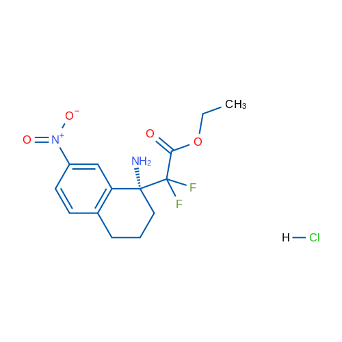 (R)-Ethyl 2-(1-amino-7-nitro-1,2,3,4-tetrahydronaphthalen-1-yl)-2,2-difluoroacetate hydrochloride 1g