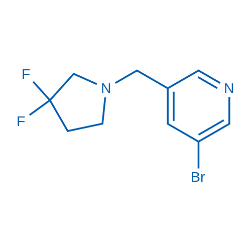 3-Bromo-5-((3,3-difluoropyrrolidin-1-yl)methyl)pyridine 100mg