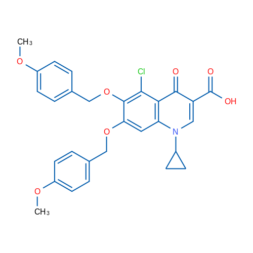 5-Chloro-1-cyclopropyl-6,7-bis((4-methoxybenzyl)oxy)-4-oxo-1,4-dihydroquinoline-3-carboxylic acid 1g