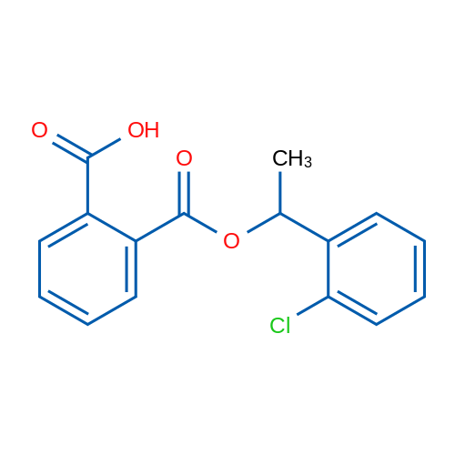 2-((1-(2-Chlorophenyl)ethoxy)carbonyl)benzoic acid 250mg