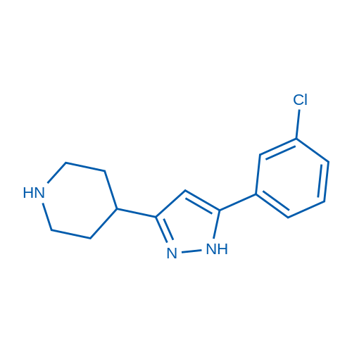 4-(5-(3-Chlorophenyl)-1H-pyrazol-3-yl)piperidine 250mg