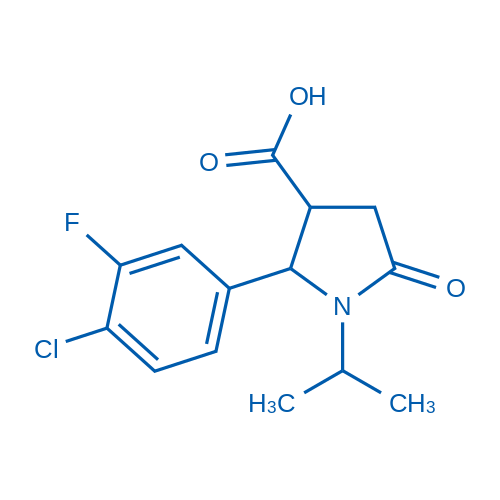 2-(4-Chloro-3-fluorophenyl)-1-isopropyl-5-oxopyrrolidine-3-carboxylic acid 50mg