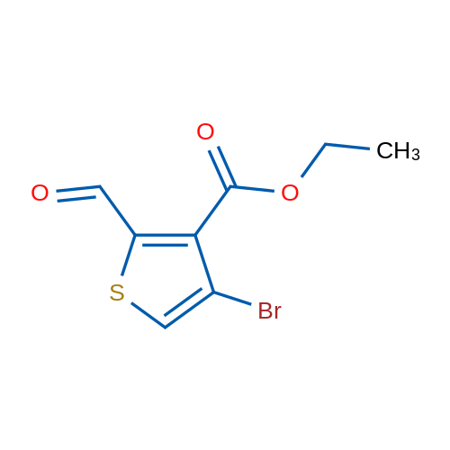 Ethyl 4-bromo-2-formylthiophene-3-carboxylate 1g