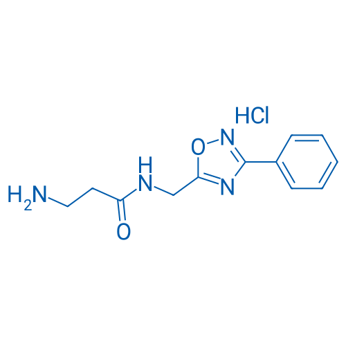 3-amino-N-((3-phenyl-1,2,4-oxadiazol-5-yl)methyl)propanamide hydrochloride 250mg