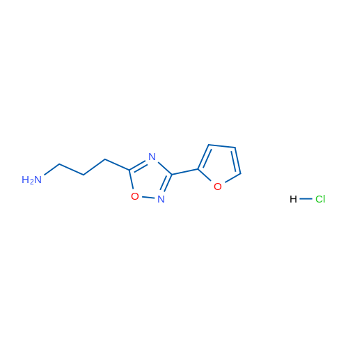 3-(3-(furan-2-yl)-1,2,4-oxadiazol-5-yl)propan-1-amine hydrochloride 250mg