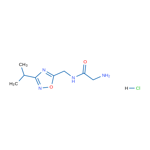 2-amino-N-((3-isopropyl-1,2,4-oxadiazol-5-yl)methyl)acetamide hydrochloride 250mg
