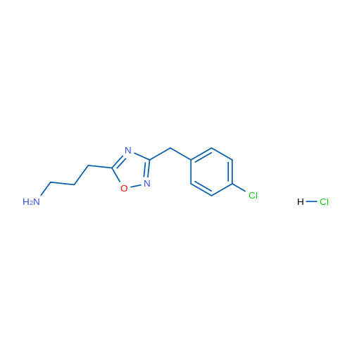 3-(3-(4-chlorobenzyl)-1,2,4-oxadiazol-5-yl)propan-1-amine hydrochloride 250mg