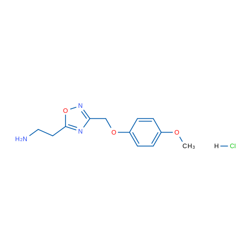 2-(3-((4-methoxyphenoxy)methyl)-1,2,4-oxadiazol-5-yl)ethan-1-amine hydrochloride 1g