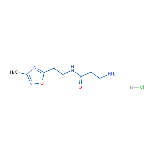 3-amino-N-(2-(3-methyl-1,2,4-oxadiazol-5-yl)ethyl)propanamide hydrochloride 250mg