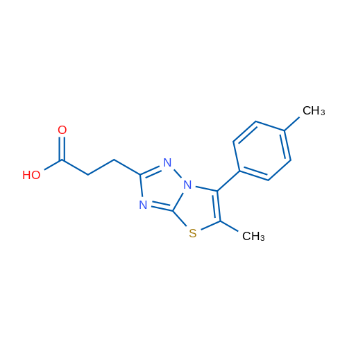 3-(5-Methyl-6-(p-tolyl)thiazolo[3,2-b][1,2,4]triazol-2-yl)propanoic acid 1g
