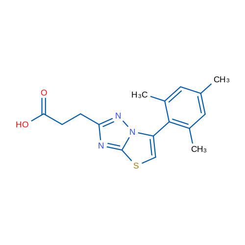 3-(6-Mesitylthiazolo[3,2-b][1,2,4]triazol-2-yl)propanoic acid 1g