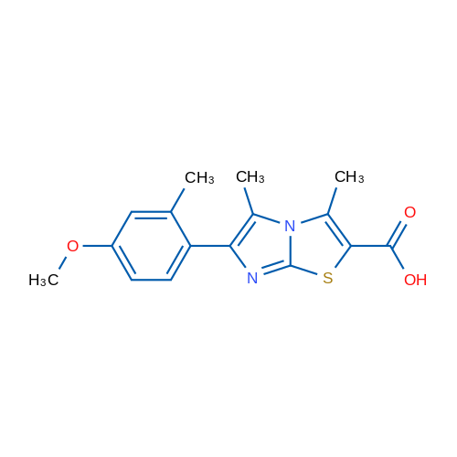 6-(4-Methoxy-2-methylphenyl)-3,5-dimethylimidazo[2,1-b]thiazole-2-carboxylic acid 1g