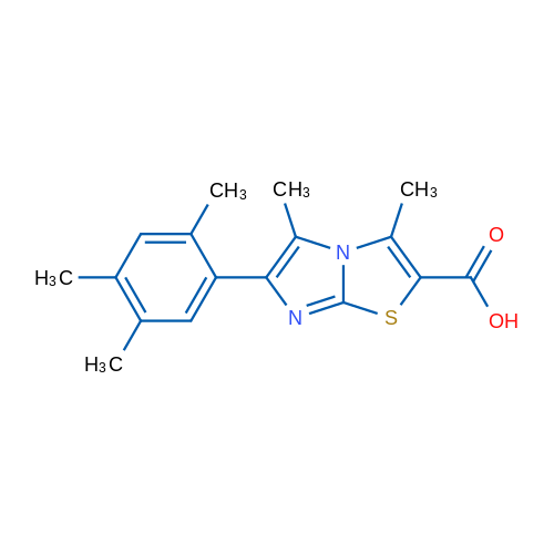 3,5-Dimethyl-6-(2,4,5-trimethylphenyl)imidazo[2,1-b]thiazole-2-carboxylic acid 5g