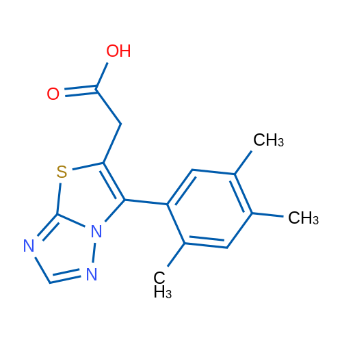 2-(6-(2,4,5-Trimethylphenyl)thiazolo[3,2-b][1,2,4]triazol-5-yl)acetic acid 5g