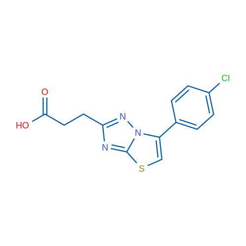 3-(6-(4-Chlorophenyl)thiazolo[3,2-b][1,2,4]triazol-2-yl)propanoic acid 5g