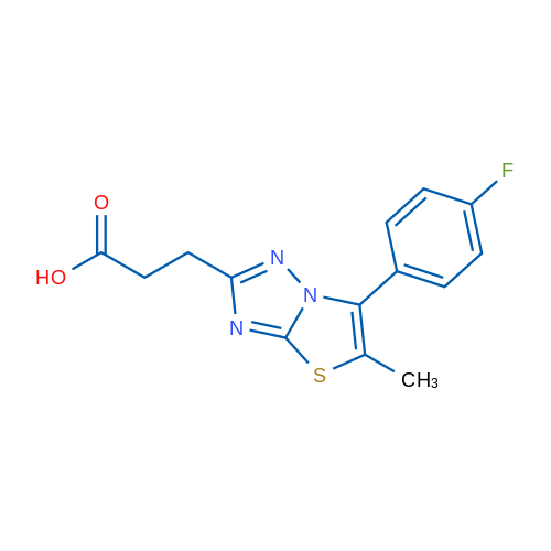 3-(6-(4-Fluorophenyl)-5-methylthiazolo[3,2-b][1,2,4]triazol-2-yl)propanoic acid 5g