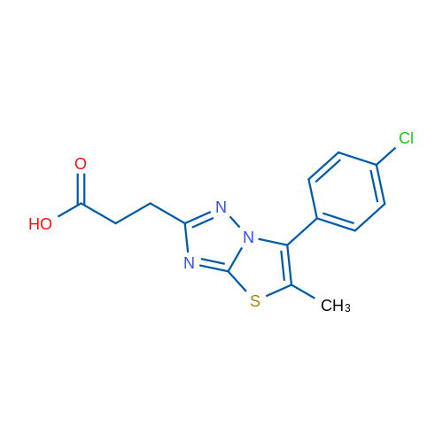 3-(6-(4-Chlorophenyl)-5-methylthiazolo[3,2-b][1,2,4]triazol-2-yl)propanoic acid 1g