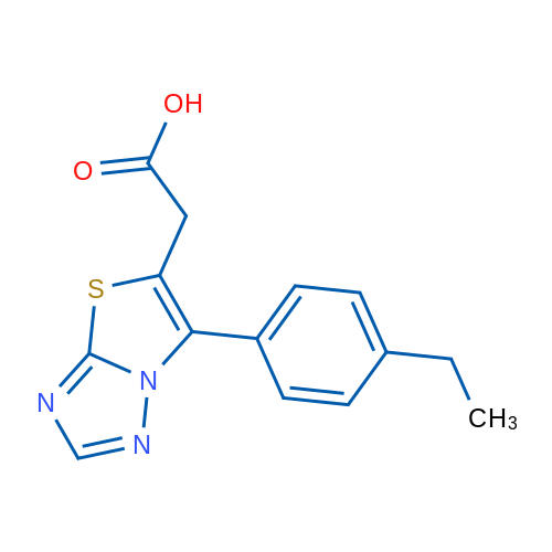2-(6-(4-Ethylphenyl)thiazolo[3,2-b][1,2,4]triazol-5-yl)acetic acid 5g