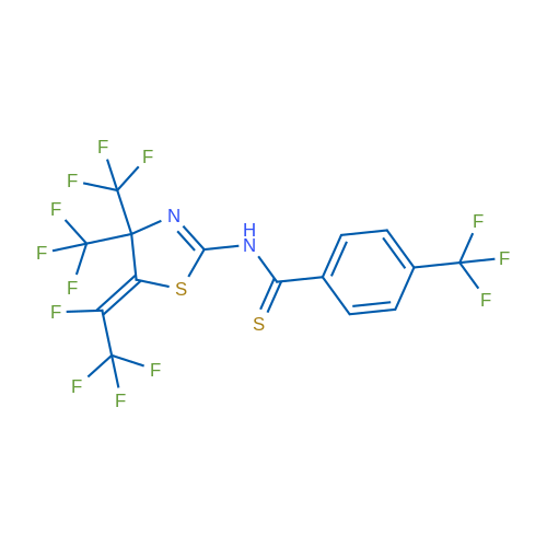 (E)-N-(5-(Perfluoroethylidene)-4,4-bis(trifluoromethyl)-4,5-dihydrothiazol-2-yl)-4-(trifluoromethyl)benzothioamide 1g
