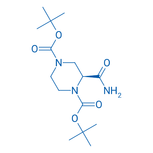 (S)-di-tert-butyl 2-carbamoylpiperazine-1,4-dicarboxylate 250mg