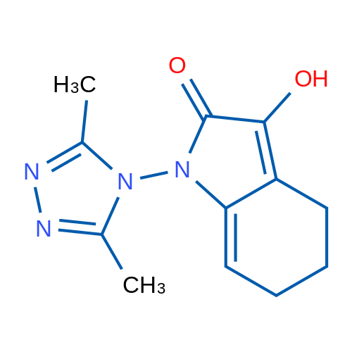 1-(3,5-Dimethyl-4H-1,2,4-triazol-4-yl)-3-hydroxy-5,6-dihydro-1H-indol-2(4H)-one 1g
