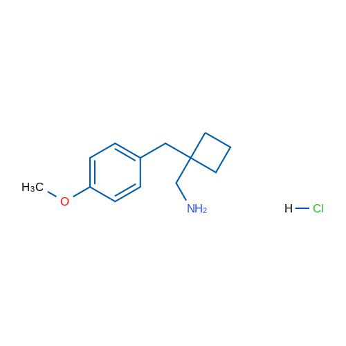 (1-(4-Methoxybenzyl)cyclobutyl)methanamine hydrochloride 1g