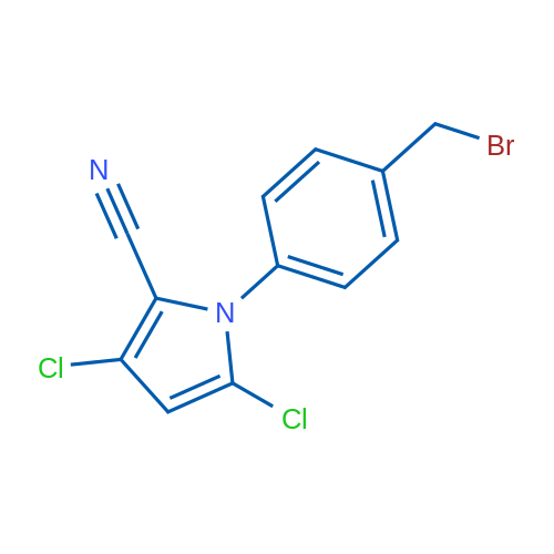1-(4-(Bromomethyl)phenyl)-3,5-dichloro-1H-pyrrole-2-carbonitrile 1g