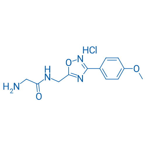 2-amino-N-((3-(4-methoxyphenyl)-1,2,4-oxadiazol-5-yl)methyl)acetamide hydrochloride 250mg