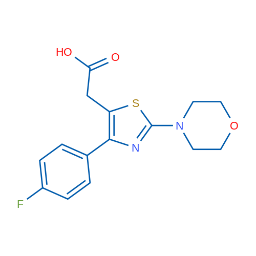 2-(4-(4-Fluorophenyl)-2-morpholinothiazol-5-yl)acetic acid 5g
