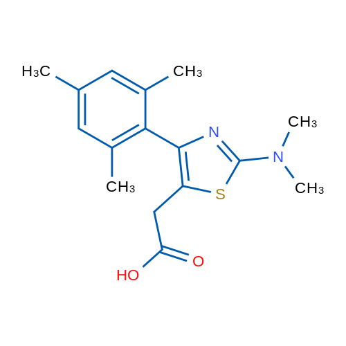 2-(2-(Dimethylamino)-4-mesitylthiazol-5-yl)acetic acid 1g