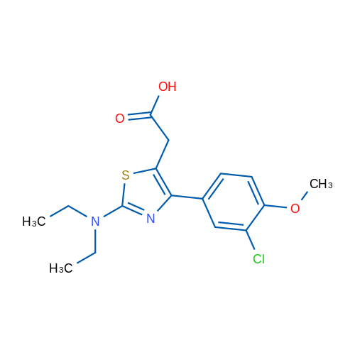 2-(4-(3-Chloro-4-methoxyphenyl)-2-(diethylamino)thiazol-5-yl)acetic acid 5g