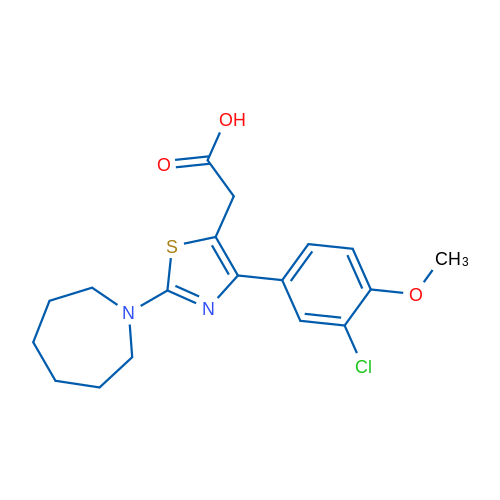 2-(2-(Azepan-1-yl)-4-(3-chloro-4-methoxyphenyl)thiazol-5-yl)acetic acid 1g