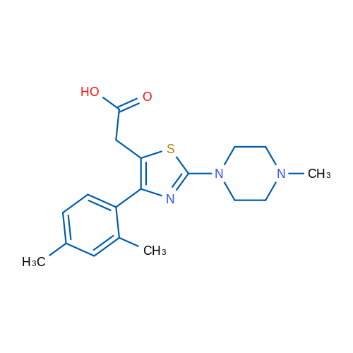 2-(4-(2,4-Dimethylphenyl)-2-(4-methylpiperazin-1-yl)thiazol-5-yl)acetic acid 5g