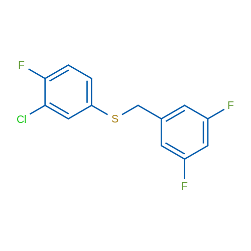 (3-Chloro-4-fluorophenyl)(3,5-difluorobenzyl)sulfane 1g