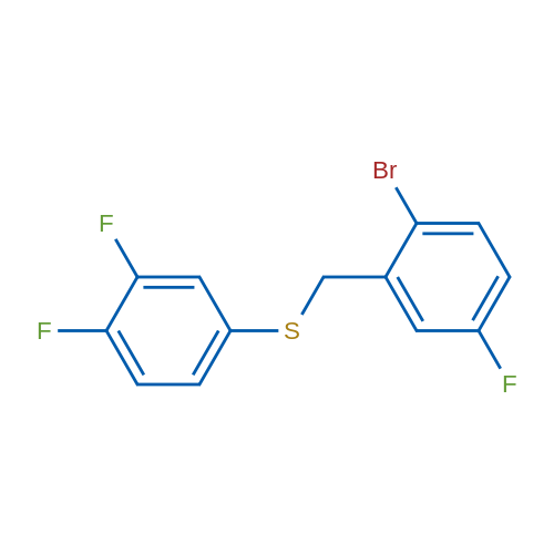 (2-Bromo-5-fluorobenzyl)(3,4-difluorophenyl)sulfane 1g