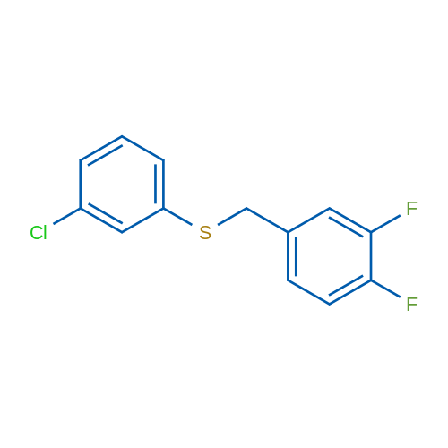 (3-Chlorophenyl)(3,4-difluorobenzyl)sulfane 1g