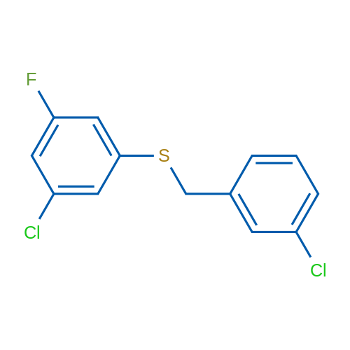 (3-Chloro-5-fluorophenyl)(3-chlorobenzyl)sulfane 1g