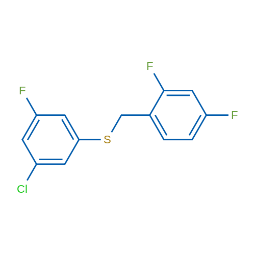 (3-Chloro-5-fluorophenyl)(2,4-difluorobenzyl)sulfane 1g